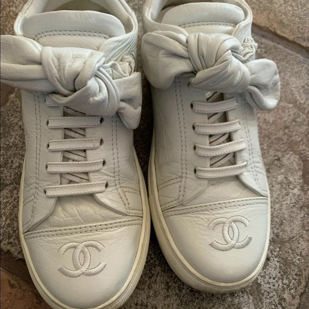 Chanel white sneakers